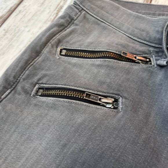 Rag & Bone Moto Skinny Jeans Buxton Gray Ankle Zip Size 25 NWOT - Picture 13 of 16